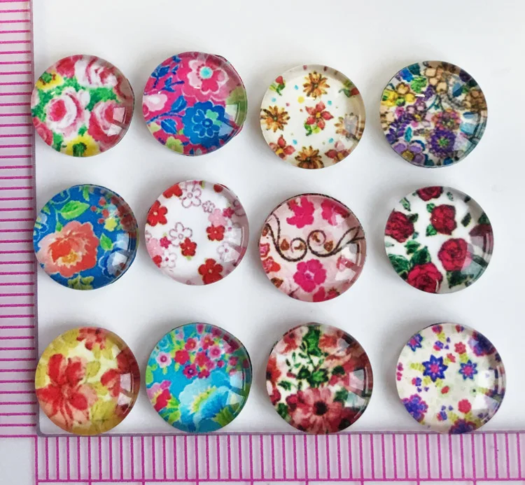 

2017 New wholesale 10PCS Mixed Style Enamel Beautiful Flower Glass Printed Floating Charms Fit For Locket,Gifts,Free Shipping