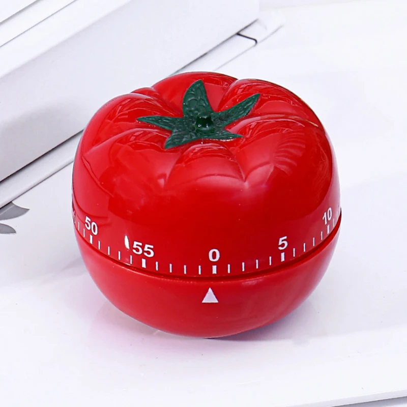 

6.7*6.7*6 cm Tomato Shaped Timer Kitchen Mechanical 60 Minutes Countdown Timer Kitchen Cooking & Baking Helper