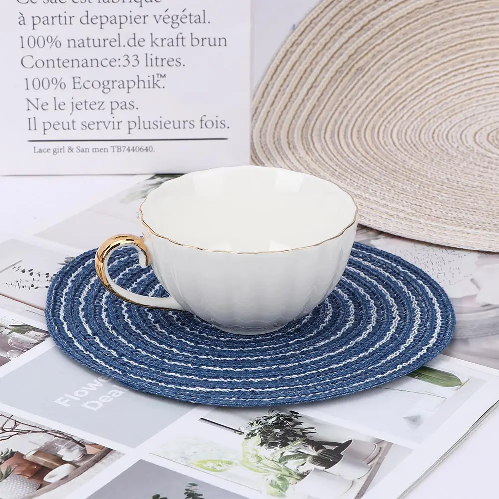 Round Design Table Ramie Insulation Pad Solid Placemats Linen Non Slip Table Mat Kitchen Accessories Decoration Home Pad Coaster Round Design Table Ramie Insulation Pad Solid Placemats Linen Non Slip Table Mat Kitchen Accessories Decoration Home Pad Coaster