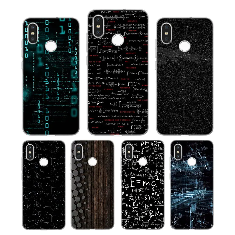 

Silicone Case Mathematical and Physics Printing for Xiaomi Mi 6 8 9 SE A1 5X A2 6X Mix 3 Play F1 Pro 8 Lite Cover
