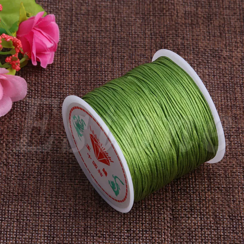 

0.8mm Nylon Cord Thread Chinese Knot Macrame Rattail Bracelet Braided String 45M