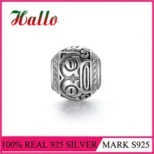 Натуральная 925 пробы серебро маори Подвески Античная Европейский бренд подвеска в форме шара браслет браслеты Fine Jewelry