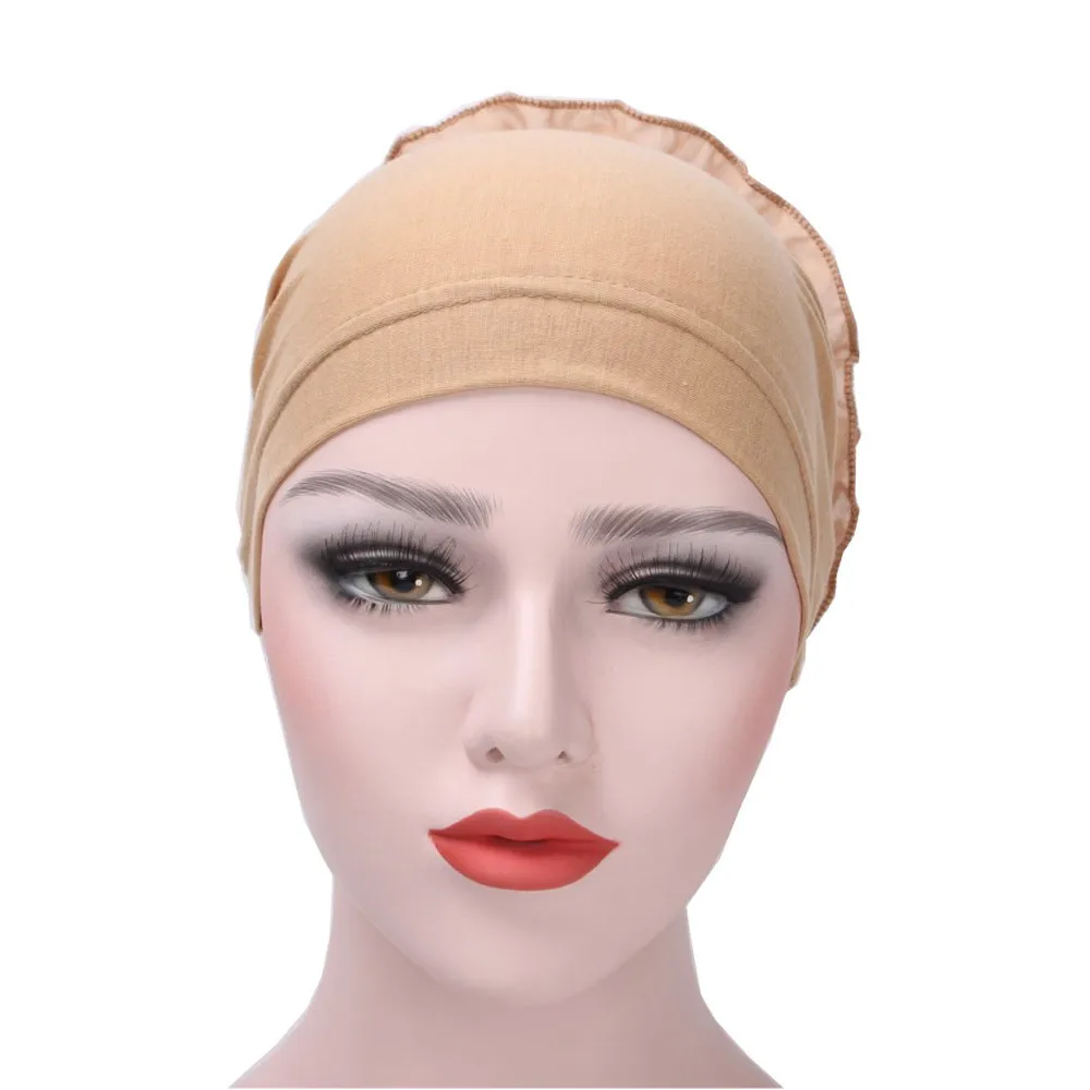 2019 Новый Для женщин цветок мусульманин рюшами Рак химиотерапия шляпа берет шарф Тюрбан, повязка на голову Кепки Повседневное хлопок шифон