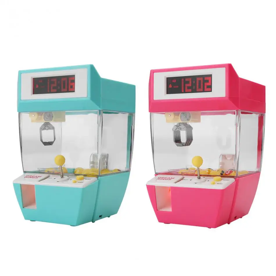

Grabber Claw Mini 2 in 1 Electronic Crane Machine Toy LCD Display Electronic Desk Table Watch Alarm Clock Gift For Kid Children