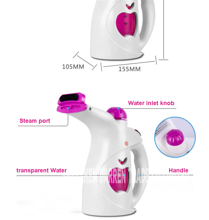 HY-115 Популярные ручной отпариватель одежды высокое качество PP 200 мл гладильная доска Паровая щетка для дома увлажнитель лица 220 В