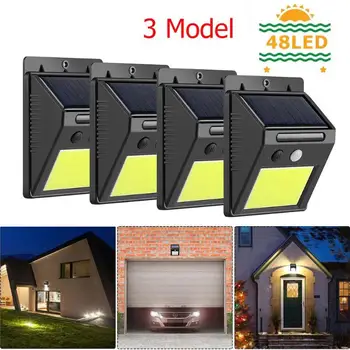 

1/2/3 Pcs 960LM 48LED COB LED Solar Wall Light Outdoor PIR Motion Sensor IP65 Path Yard Wall Night Light Outdoor Path