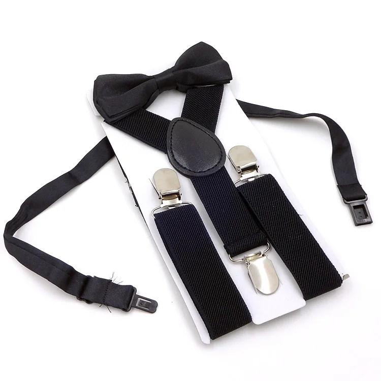 for Boys and Girls LORELAI Toddler Adjustable and Elastic Kids Suspender and Bow Tie Set