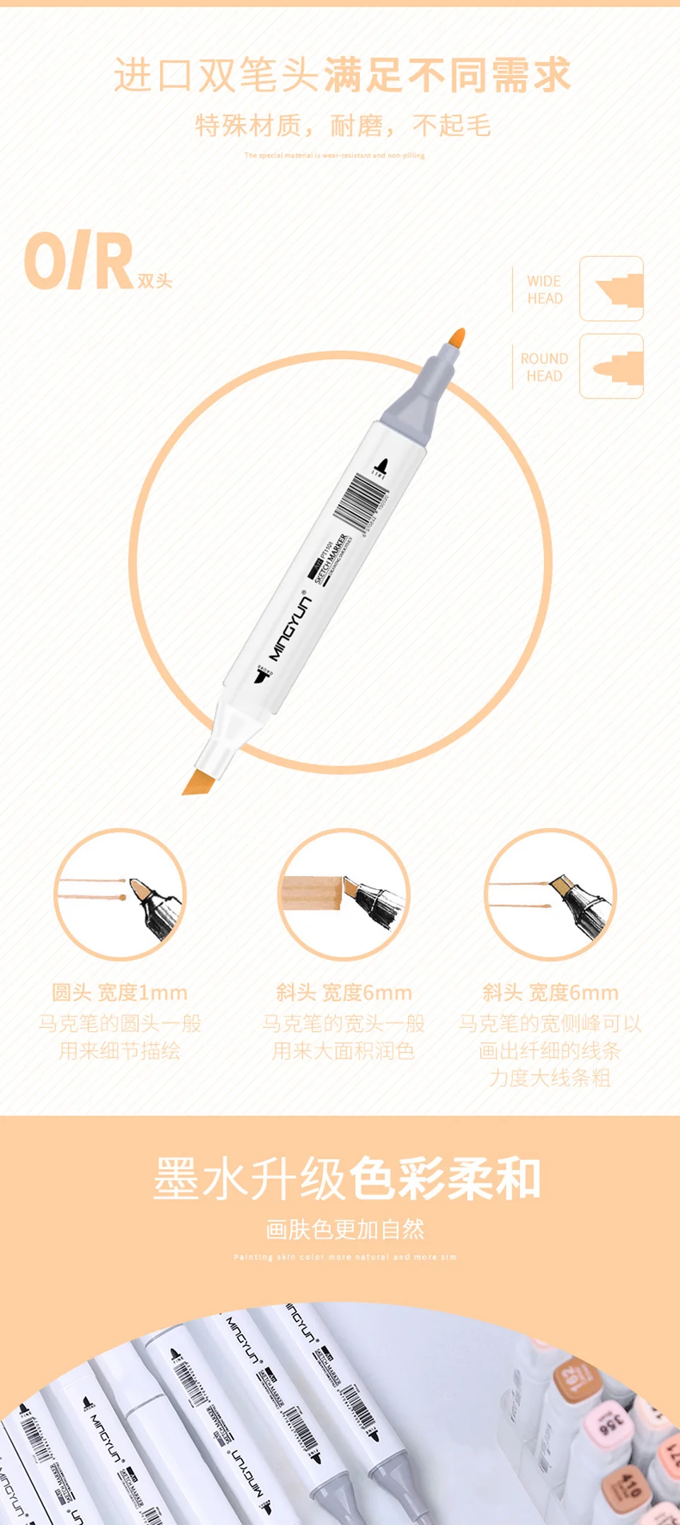 36 цветов, маркерная ручка с тонами кожи, набор, двойная головка, на спиртовой основе, художественные маркеры, профессиональные для манги, профессиональное рисование, художественная поставка
