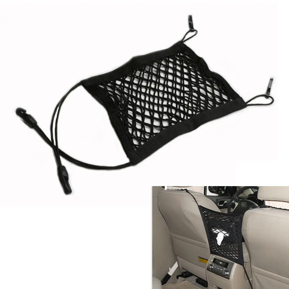 

1pc Car Seat Side Storage Bag Luggage Hooks Holder Cargo Net Organizer Mesh Nylon for F-150 Escape Rogue X-Trail X1 X3 Forester