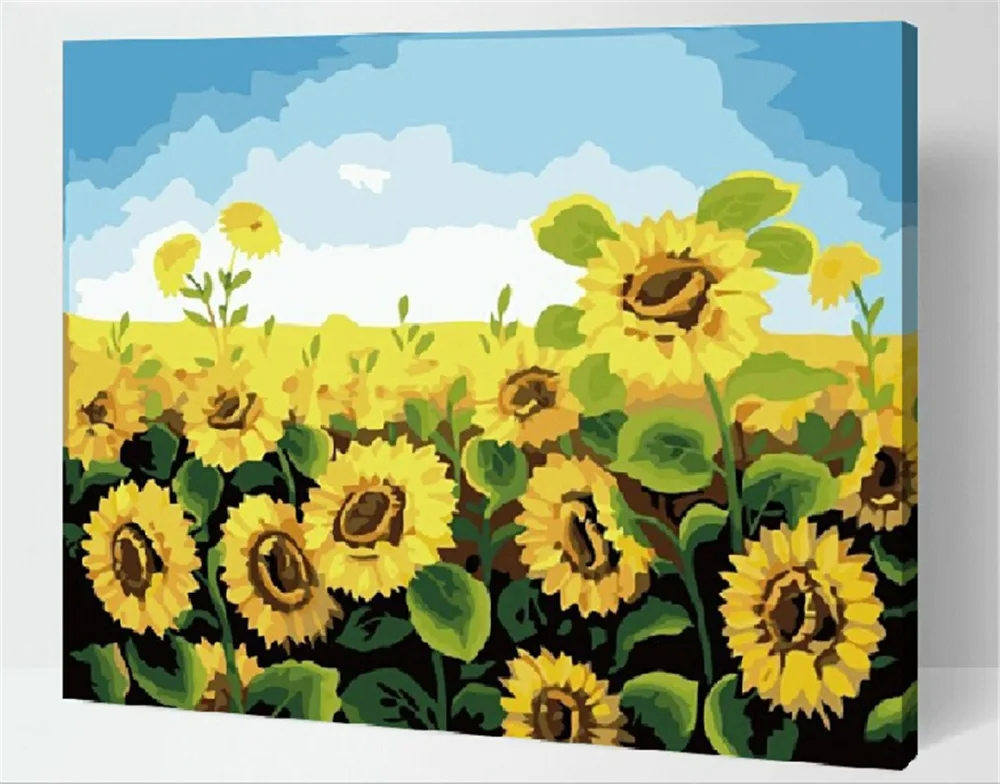 2016 Frameless DIY Digital OIL painting paint by numbers Abstract