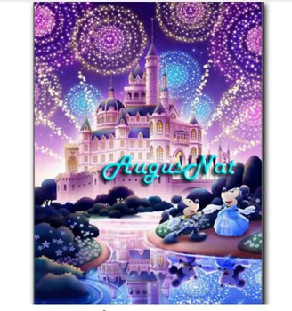 

mickey mouse diamond painting cartoon wall art castle decor rhinestone pasted diy kids painting toy mosaic craft present