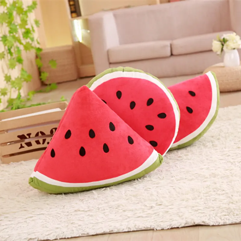 

1pc 45cm Hot Cool Semicircle Watermelon Plush Pillow Stuffed Triangular Watermelon Pillow Sofa Bad Cushion Decoration Kids Toys