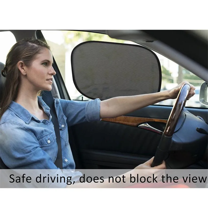 

New 2pcs Car Sun Shade Side Window Eyes Visor Protection Shield Kids Baby Cover Auto Mesh 50x30 cm sunscreen car for baby