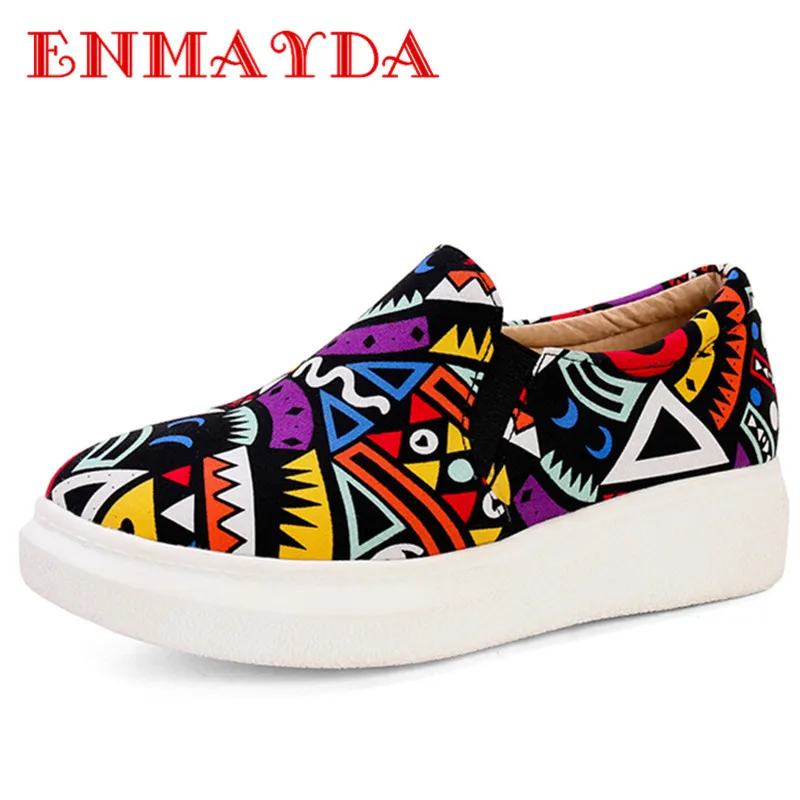 ENMAYDA font b Women b font Spring and Autumn Print Shoes font b Woman b font