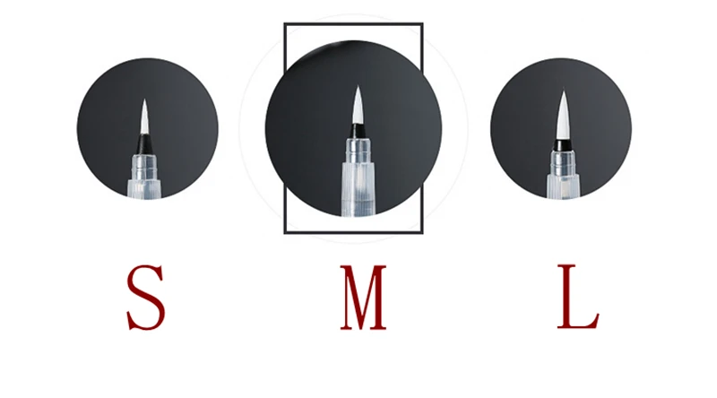 Многоразового использования 3 шт./компл. воды перьевая ручка воды мягкие насадки для душа воды Цвет щетка растворимые в воде Цвет свинец сплошной Краски щетка ручка