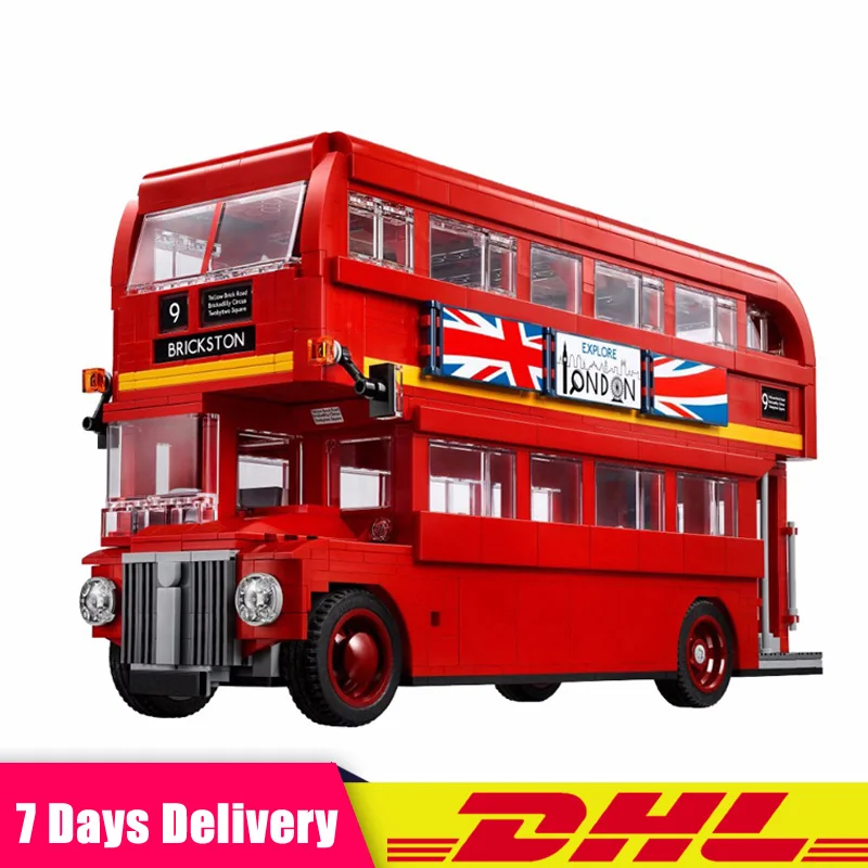 

DHL IN Stock LEPIN 21045 1716Pcs Technic The London Bus Set Building Blocks Bricks Toys Model Gifts Compatible LegoINGlys 10258