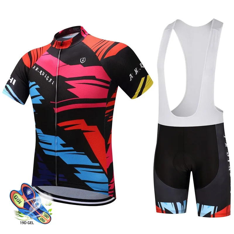 Команда Велоспорт Джерси 19D pad набор велошорт MTB Ropa Ciclismo мужские летние велосипедный майон одежда - Цвет: cycling jersey set 1