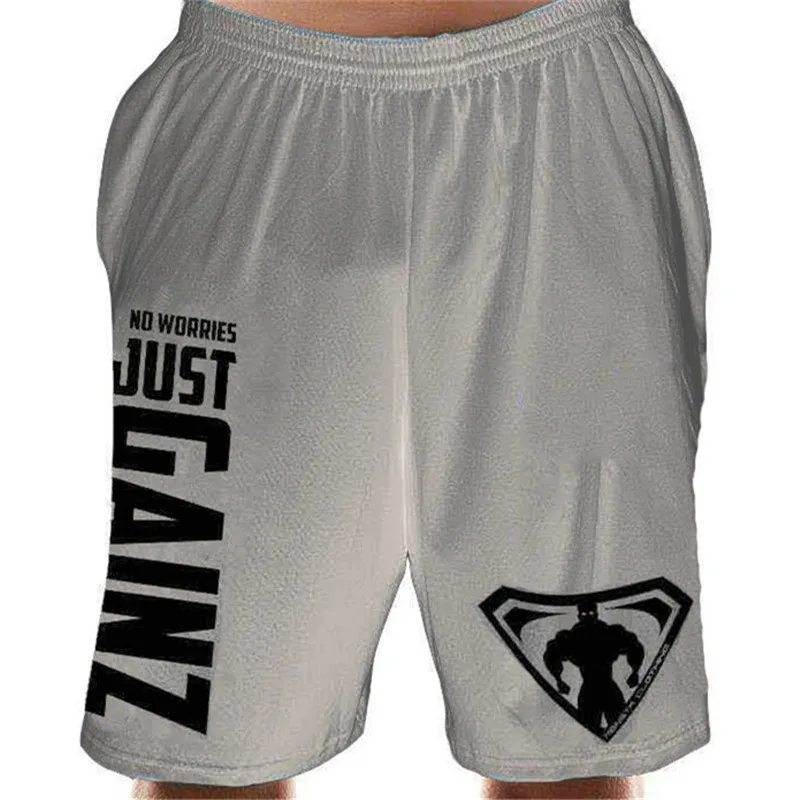 Большие размеры Новые летние мужские брендовые шорты с принтом Фитнес Бодибилдинг повседневные шорты тренировочные спортивные мужские шорты высокого качества