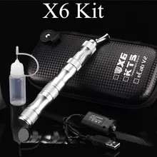 Electronic Cigarette ECT X6 E Cigarette Kit With IC30 Atomizer e hookah starter kits ego pen vapor smoking vaporizer X8106