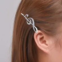 IngeSight. Z милый музыкальный символ заколки-пряжки для волос модный простой золотистый зажим для волос для женщин ювелирные аксессуары для волос Свадебные