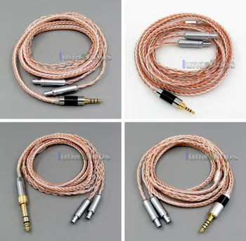 

LN005844 3.5mm 2.5mm 4.4mm 16 Cores Pure OCC Silver Plated Mixed Headphone Cable For Sennheiser HD800 HD800s HD820 HD820s