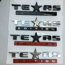 1х 3D ABS новая эмблема «Texas Edition» задний багажник автомобиля Авто Наклейка Серебряная эмблема «Texas Edition» значок автомобиля боковое крыло авто эмблема автомобиля