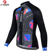 X-Tiger, полиэстер, длинный рукав, Майки для велоспорта MTB, одежда для велоспорта, Uniformes De Ciclismo Hombre Pro, одежда для велоспорта
