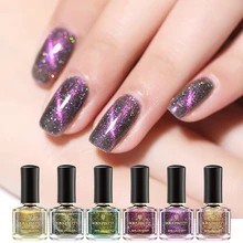 BORN PRETTY 6 мл ногтей голографический лак кошачий глаз Декоративный Лак для ногтей мерцающий Лазерная Фольга для маникюра покрытие для маникюра