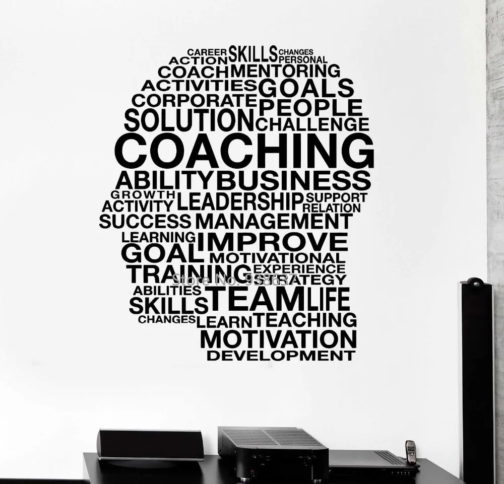 Motivation Vinyl Wall Decal Words Coaching Skills Office Inspired Decor