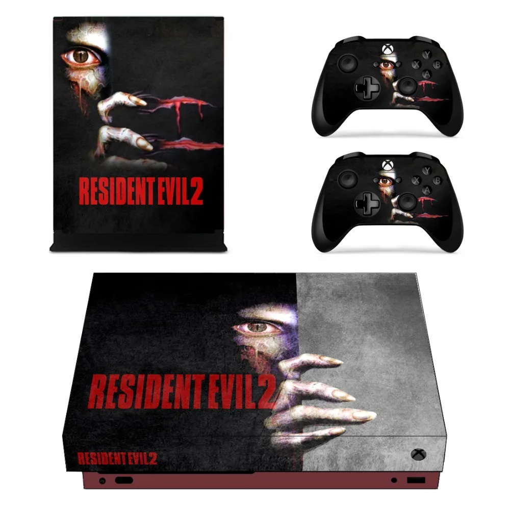 

Resident Evil 2 Full Faceplates Skin Console & Controller Decal Stickers for Xbox One X Console + Controller Skin