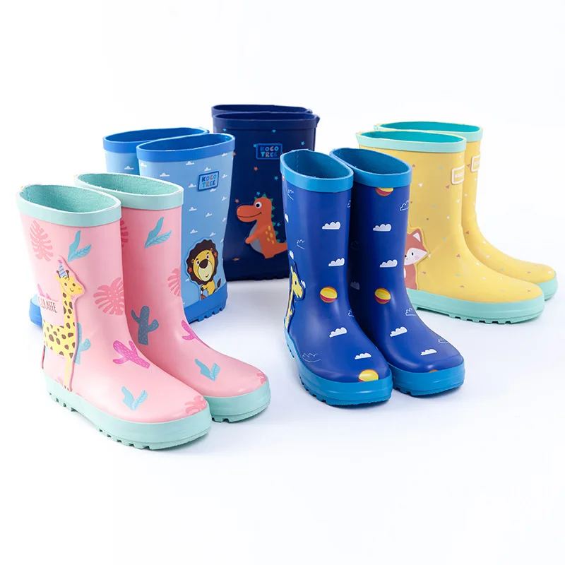 

Children's rain boots boys and girls cute non-slip children's boots large children's rubber shoes