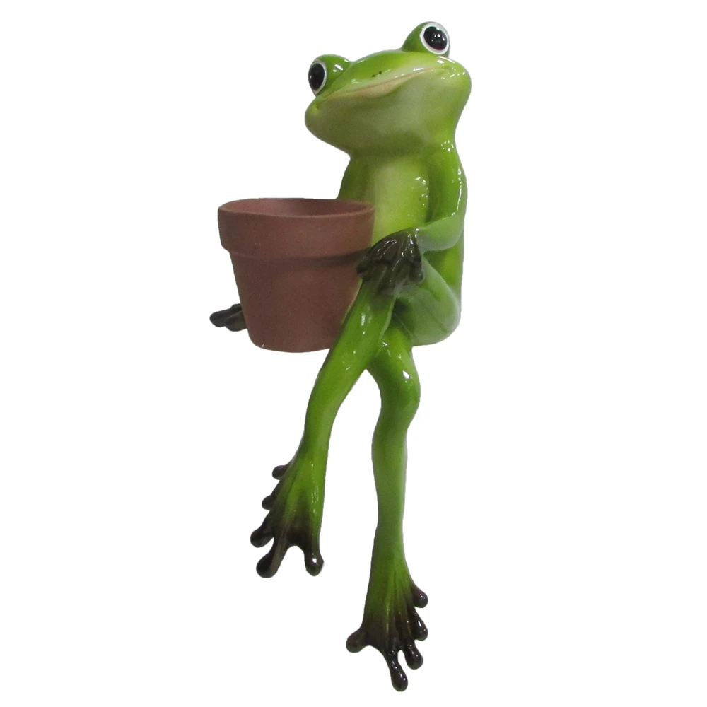 Everyday Collection Resin Frogs hold flower pots Home Decoration Accessories &fairy garden decoration &Succulent bonsai planter