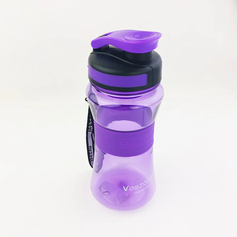 550 мл 700 мл Спортивная бутылка для воды с заваркой чая портативные пластиковые бутылки для питьевой воды для пеших прогулок, велосипеда, велоспорта, кемпинга - Цвет: purple