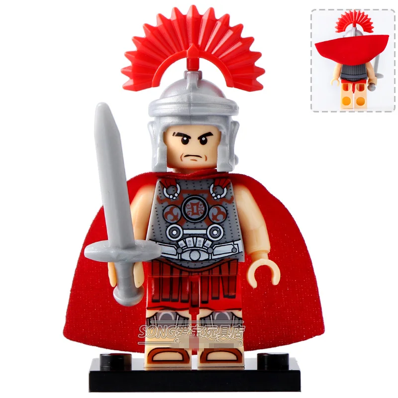 Goede Enkele Koop Serie Centurion Spartacus Middeleeuwse Ridders SUPER HEROES STAR WAR minifig Building DIY Blokken Kinderen Speelgoed Gift