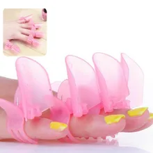 10Pcs/Set Nail Polish Protection Clips Nails Tools Manicure Varnish Protector Covers Pink