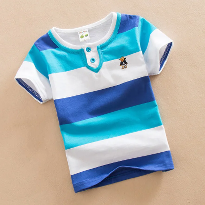 

2019 kids tops children t shirt for Girls Boys Stripe Short Sleeve Kids T shirt Children's Tshirt Toddlers Clothes Tops Tees