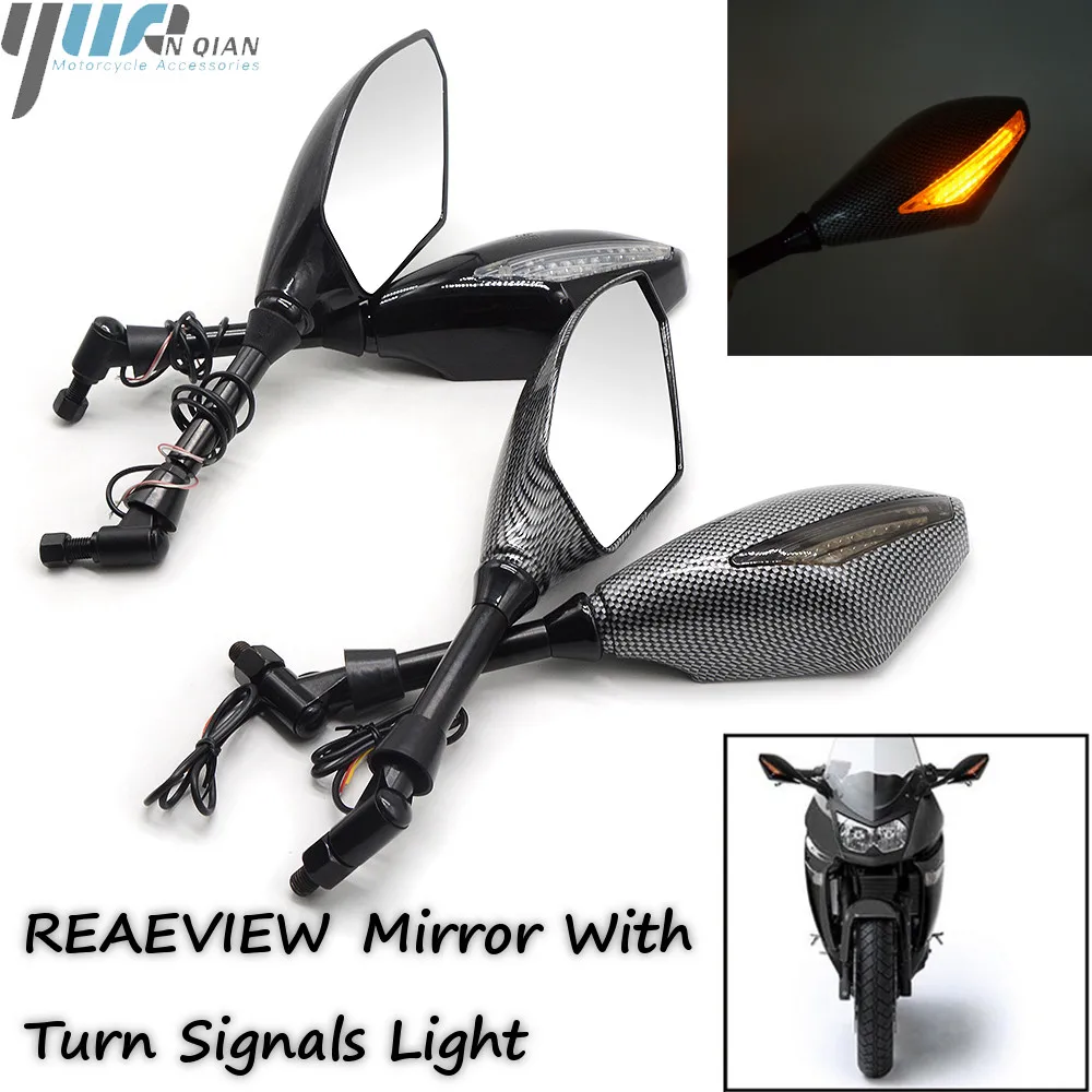 

Motorcycle Indicator Rearview Side Mirrors & Integrated LED Turn Signals For Yamaha TMAX 500/530 2008-2017 Street bikes Scooters