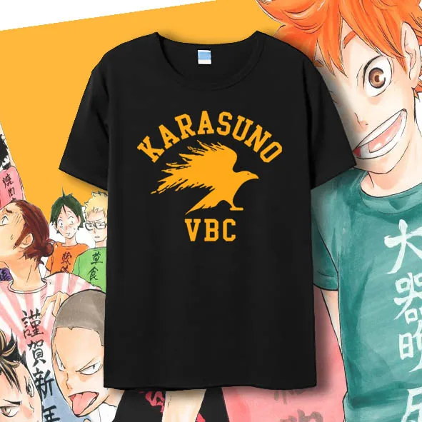 

New Haikyuu t-shirt cosplay kageyama tobio Hinata Syouyou Anime men tshirt summer Cartoon short-sleeve Tees tops