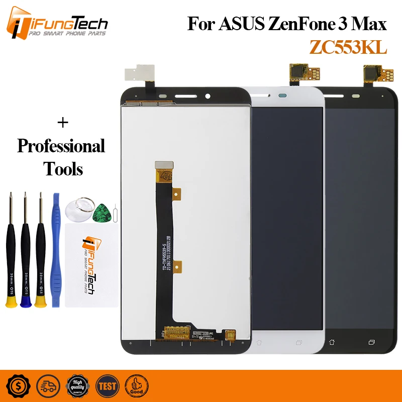 

Free Ship A+ LCD For ASUS Zenfone 3 Max ZC553KL LCD Display Touch Screen Assembly Digitizer For ASUS Zenfone 3 ZC553KL X00DD LCD