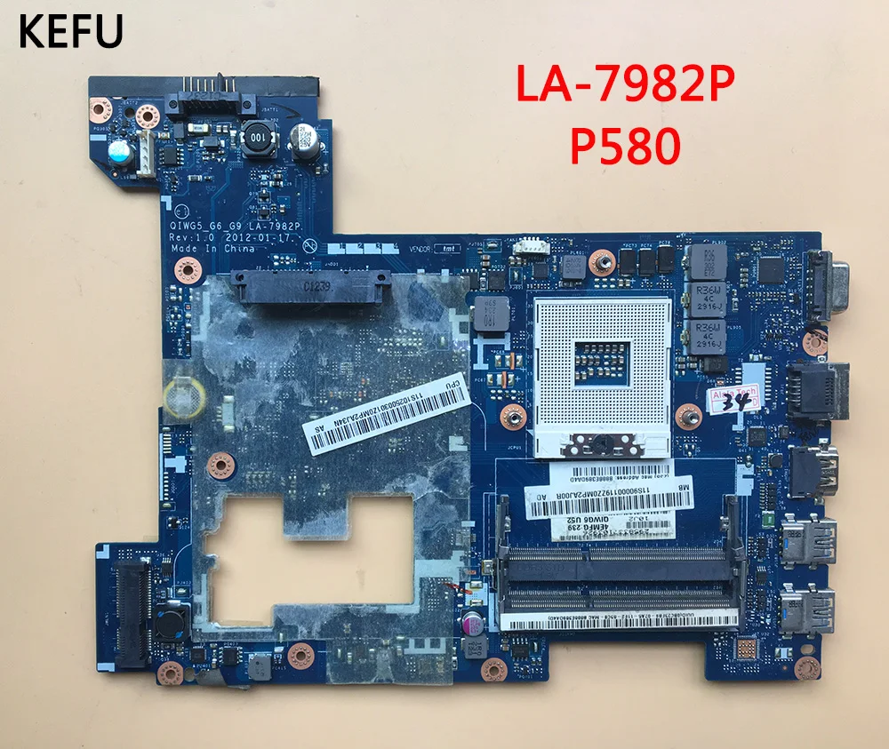 KEFU для lenovo P580 материнская плата для ноутбука DDR3 LA-7982P материнская плата протестирована