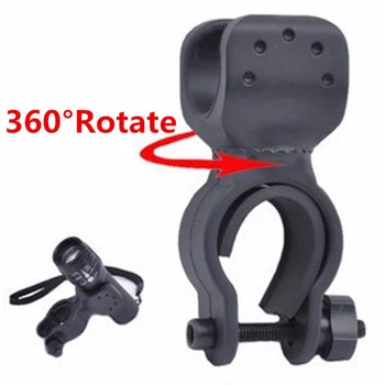 

100pcs 360 Degree Bicycle LED Flashlight Mount Holder For Bicycle Torch Clip Clamp Bike phone Accessories