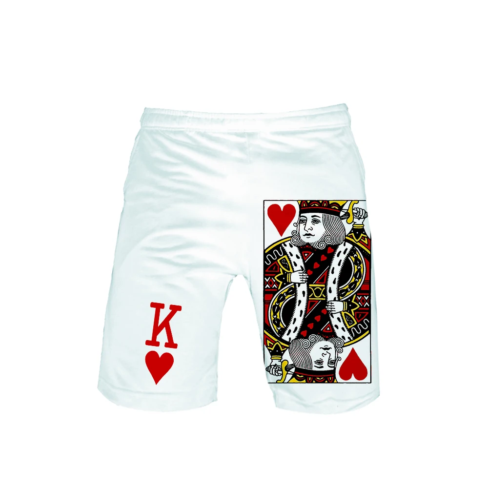 Poker 3D Jack queen King мужские шорты Горячая лето Homme Модные бермуды Уличная одежда Карго