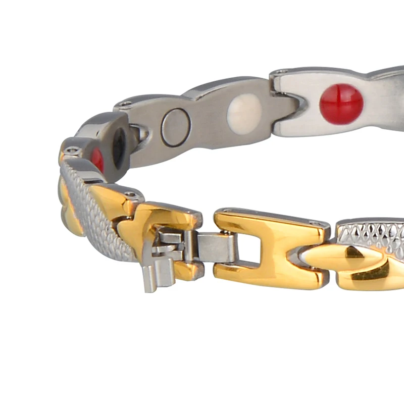 Энергетический Магнитный ионно-германиевый браслет для мужчин, мужские браслеты, браслет из нержавеющей стали, браслет для женщин и мужчин