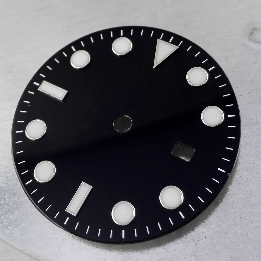 

New Top brands 31.3mm BligerBlue Black Green date window fit 2836 MingZhu 2813 4813 Movement Men's Watch dial
