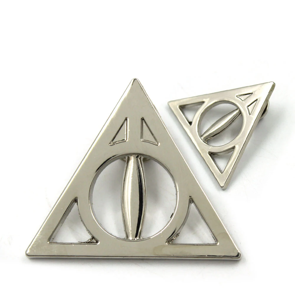 Harri Potter Deathly Hallows Hogwarts Head Boy Head Girl Metal Badge Pin Brooch Chest Button Ornament Cosplay Collection Gift