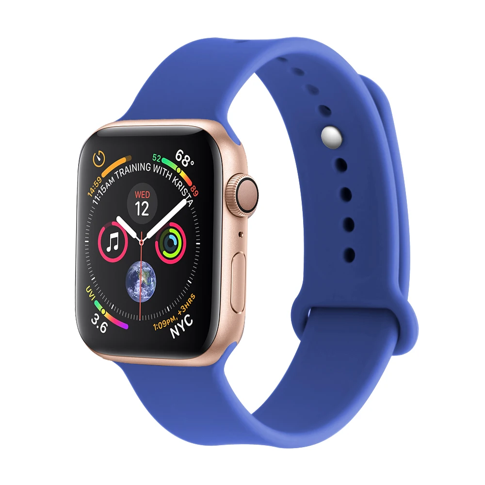 Силиконовый спортивный ремешок для apple watch, ремешок для apple watch 5, 4, 3, ремешок 44 мм, 40 мм, correa Iwatch 5, 42 мм, 38 мм, ремешок для часов, браслет, ремень