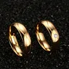 Vnox Hot Wedding Bands Rings For Women Men Gold-Color Stainless Steel Engagement Ring Jewelry 5