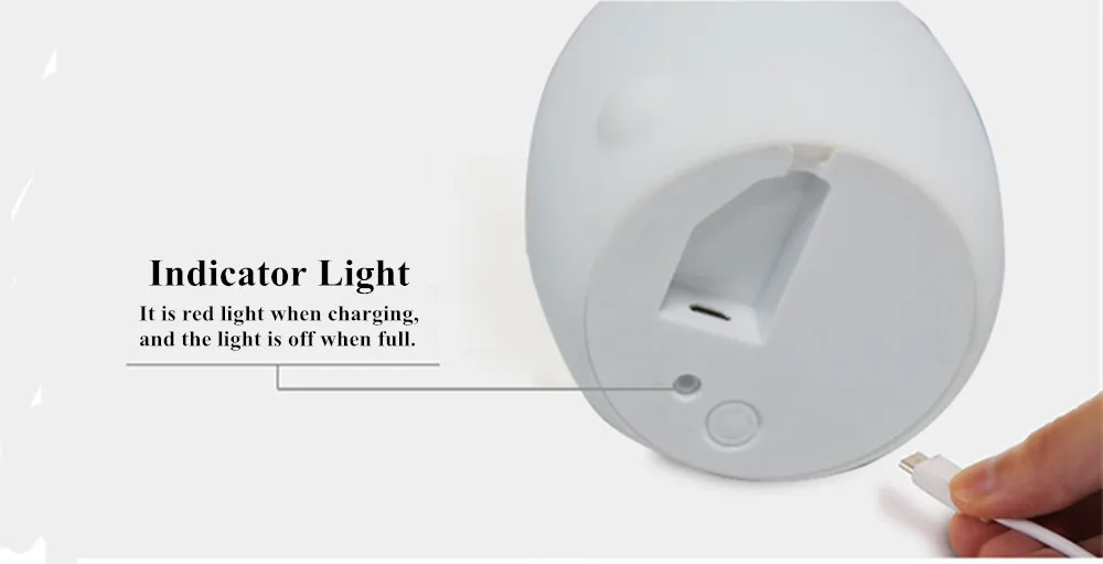 Urso led night light sensor de toque