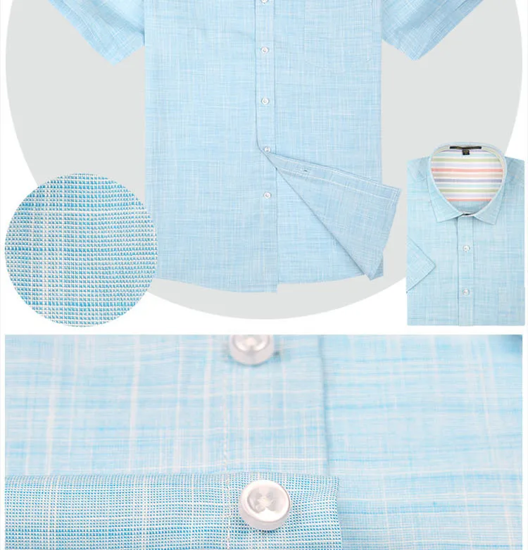 Брендовые высококачественные льняные мужские рубашки с коротким рукавом, мужские повседневные деловые рубашки, льняная рубашка для мужчин, camisa masculina