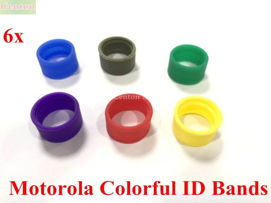 

6x Color ID Bands Distinguish for Motorola Antenna XPR3500 XPR7380 XPR7550 P8668 P8268 P6600 Portable Radio Walike talkies